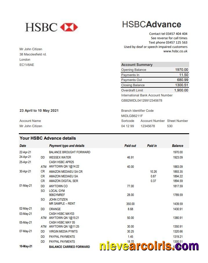 United Kingdom HSBC excel pdf